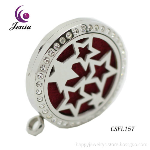 Jenia High Quality Crystal Diamond Locket Pendant ,Diffuser Perfume Pendant Jewelry